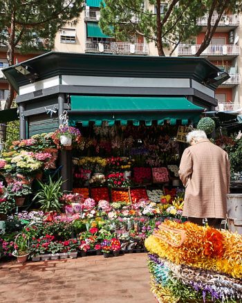Blomsteraffär, Porta Portese loppmarknad