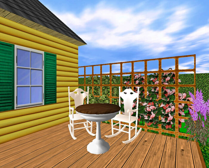 äcken och spaljén är lika höga men eftersom spaljén ligger närmare ger den skydd högre upp.