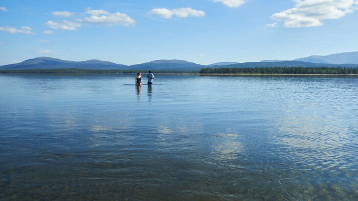 Ridvadet över Ottsjön i Jämtland 